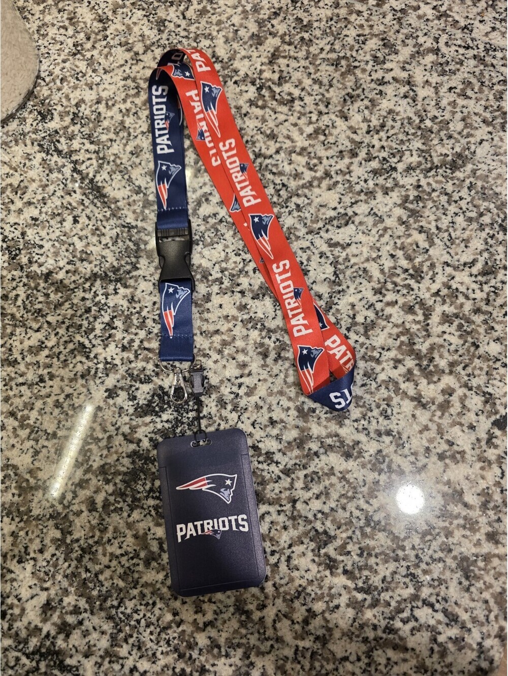 New England Patriots Lanyard ID Badge Holder